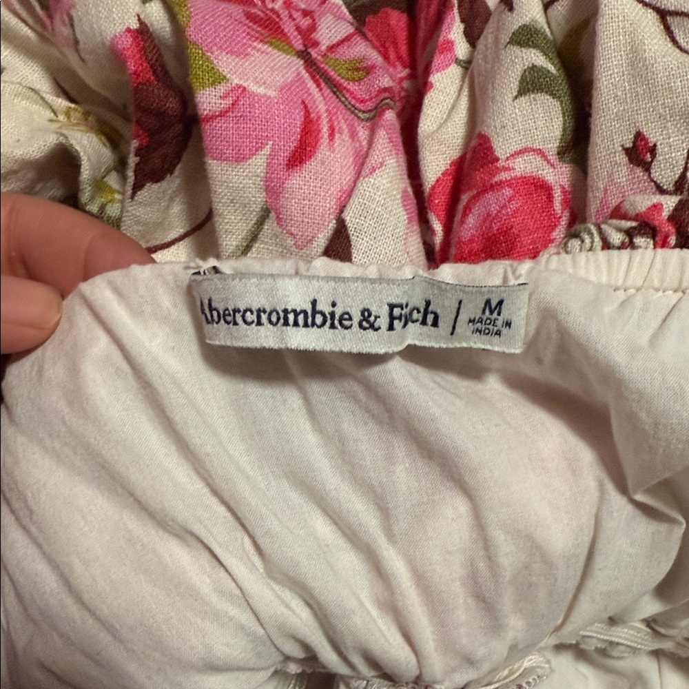 Abercrombie & Fitch Pink and Red Floral Top